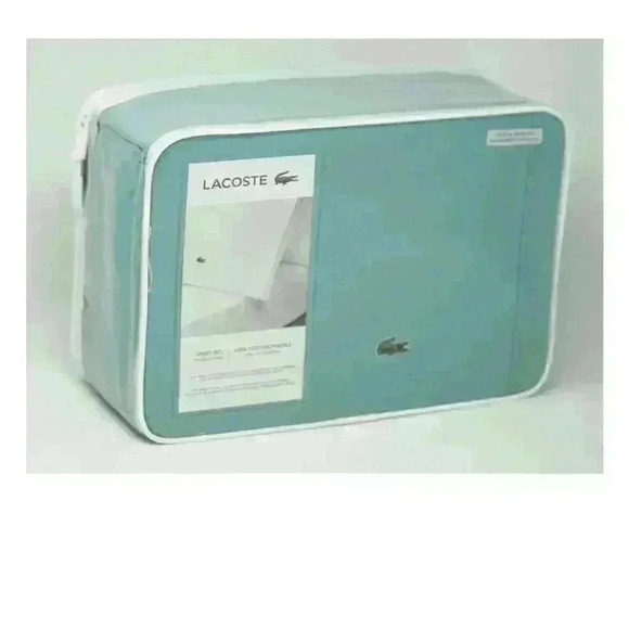 NIP Lacoste King SHEET SET
100% COTTON PERCALE in water blue - Picture 3 of 11
